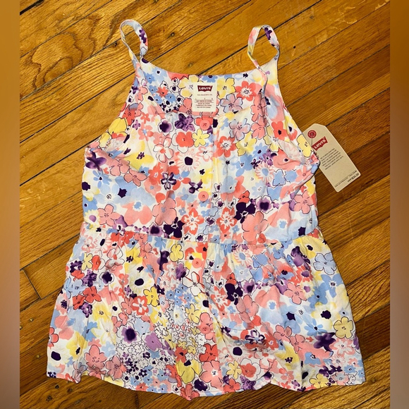 Levi’s Kids Girls Floral Multicolor Tank Top - Picture 7 of 12
